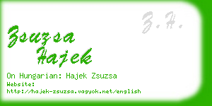 zsuzsa hajek business card